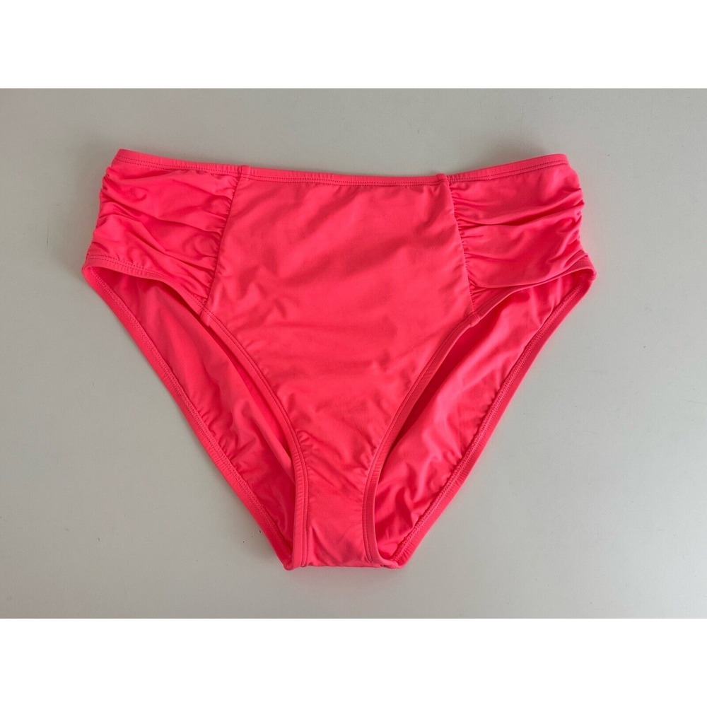 La Blanca Women's Ginger Pink Tummy Control Side Shirred Bikini Bottom Size 12